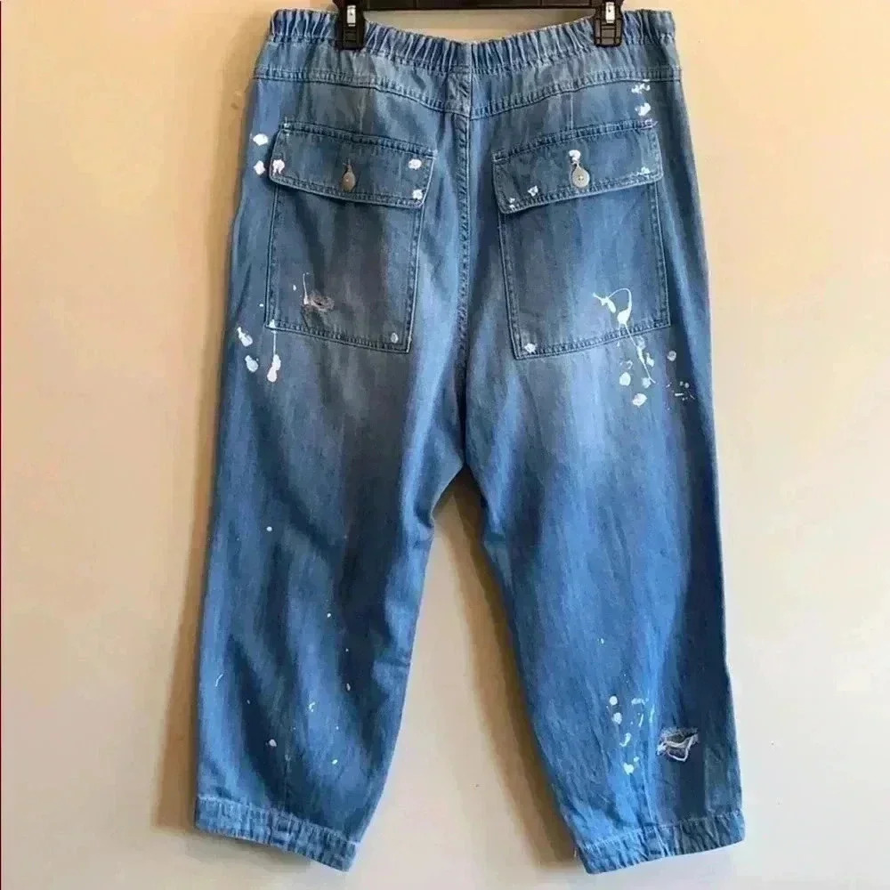 Free People RARE distressed cotton jeans - Picture 2 of 3